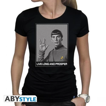 Image of Star Trek - Spock Womens Large T-Shirt - Black