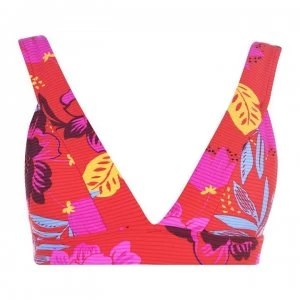 Image of Seafolly Vacay Triangle Bikini Top - Chilli