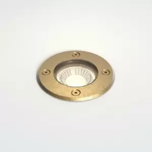 Image of Astro Gramos Outdoor Round Coastal Recessed Ground Light Solid Brass