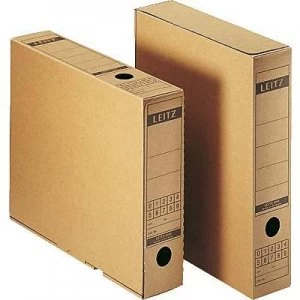 image of Leitz Box file 6084-00-00 70 mm x 325mm x 265mm Corrugated cardboard Ecru brown