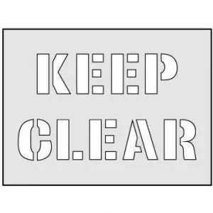 Image of Keep Clear Stencil 300 x 400mm