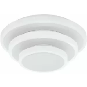 image of Loops - Wall Flush Ceiling Light Colour White Shade White Plastic LED 5.4W 8.6W 11.4W