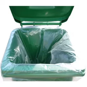 image of 2Work Clear Wheelie Bin Liner Pack of 100 KF73374