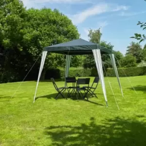 image of 2.4m x 2.4m (8ft x 8ft) Gazebo Party Tent in Green & White