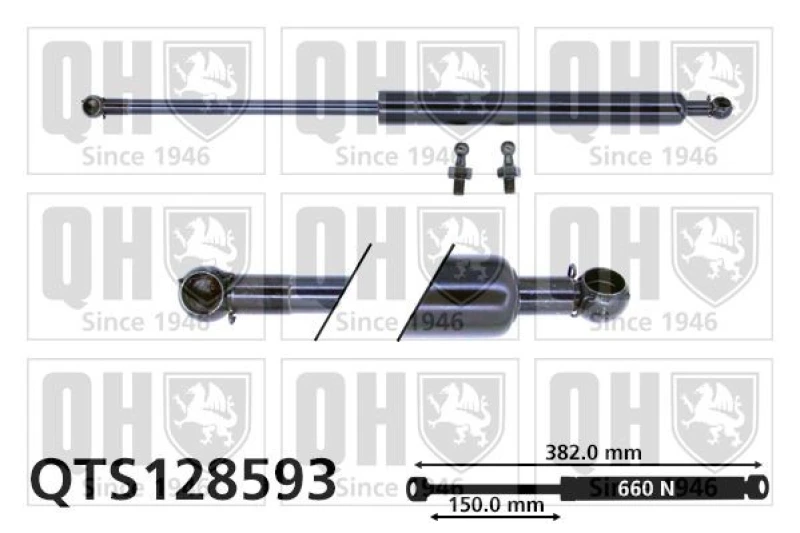 Image of QUINTON HAZELL Tailgate strut QUINTON HAZELL QTS128593