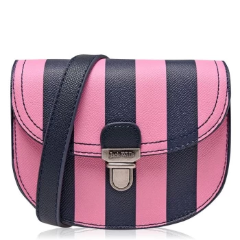 image of Jack Wills Hamsey Cross Body Bag - Pink Navy Strip