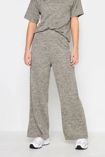 image of PixieGirl Petite Wide Leg Trousers Grey