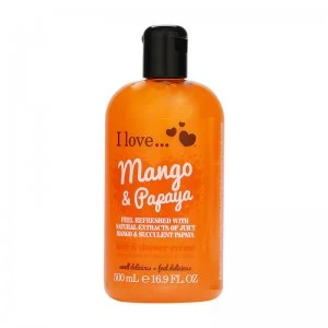 image of I Love Mango & Papaya Bubble Bath & Shower Creme 500ml