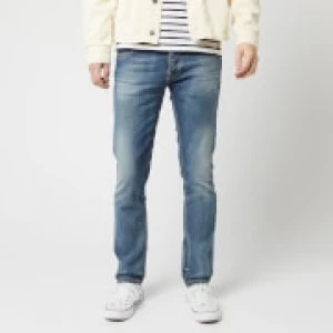 Image of Nudie Jeans Mens Grim Tim Slim Jeans - Worn in Broken - W30/L30 - Blue