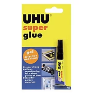 image of UHU Super Glue Gel Transparent 3g