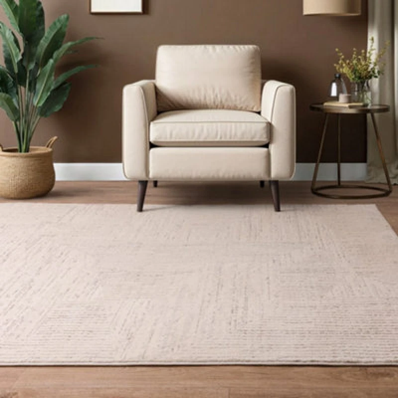 Image of The Rug Edit Axel Scandi Patterned Ivory Rug 80X140Cm