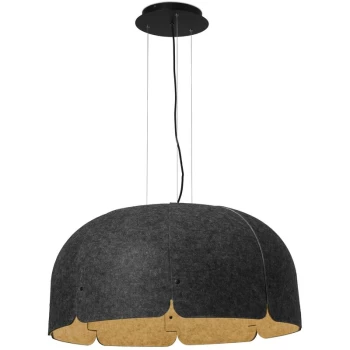 Faro Mute - LED Dome Ceiling Pendant Light Brown, Dark Grey