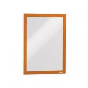 Image of Durable DURAFRAME Self Adhesive A4 Orange Pack of 10