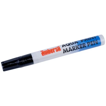 Image of Ambersil 32494-AA Aqua Paint Marker Pen 4mm - Black