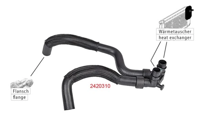 Image of Radiator hose METZGER 2420310