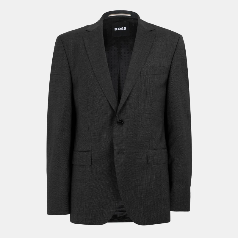 Image of Boss Mens H-Jeckson-Mm-224 01 Tailored Fit Formal Jacket Black male 38 (48)