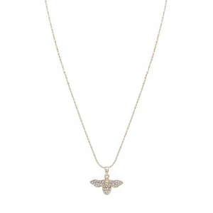 image of Lipsy Rose Gold Plated Crystal Bee Pendant Necklace