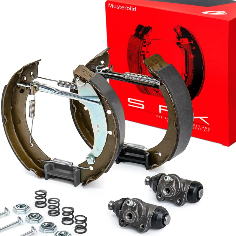 Image of REMSA SPK 3415.00 Brake Set, drum brakes Rear Axle, with wheel brake cylinder, Heavy Duty Brake Pads Brake Set,drum brakes (3859)