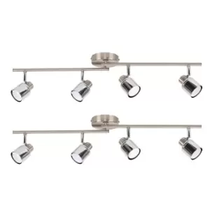 Image of Benton Pair of Silver Ceiling Bar Spotlight