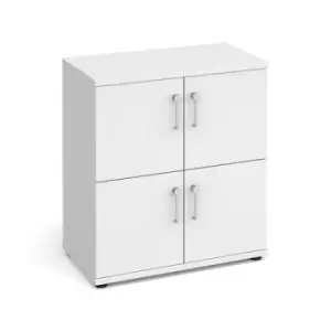 image of Wooden storage lockers 4 door - white with white doors