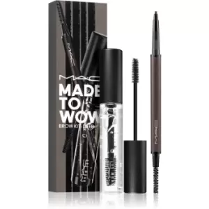 Image of MAC Cosmetics Made To Wow Brow Kit Gift Set for Eyebrows Shade Deep