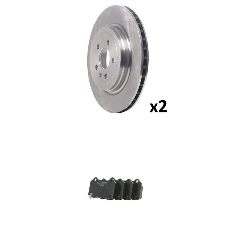 Image of RIDEX 3405B3470 Brake disc and pads set without accessories, Brake Disc Type: internally vented, with acoustic wear warning, with anti-squeak plate B