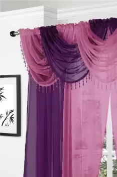 Image of Beaded Voile Swag Panel