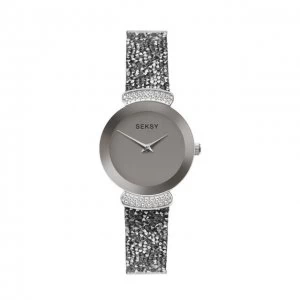 Seksy Grey And Black Fashion Watch - 2718