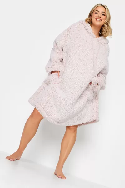Image of Yours Frost Tipped Snuggle Hoodie, Blue Size XL Women