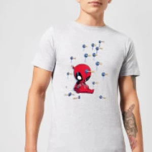 image of Marvel Deadpool Cartoon Knockout T-Shirt - Grey - 3XL