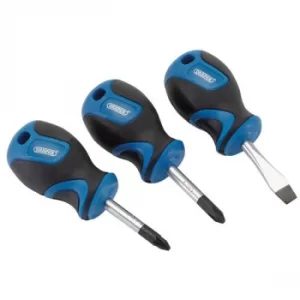 Image of Draper 32604 Stubby Soft Grip Screwdriver Set (3 Piece)