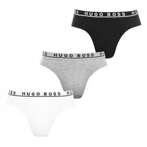 image of Hugo Boss 3 Pack Briefs Black/Grey/White Size L Men