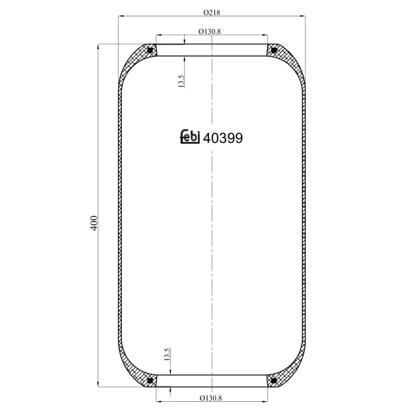 Image of FEBI BILSTEIN 40399 Boot, air suspension Rear Axle Right Boot,air suspension (324)