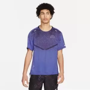 image of Nike Tech Knit Short Sleeve T Shirt Mens - Blue