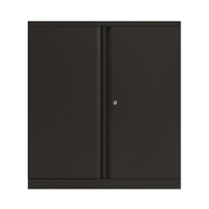 image of Bisley 2 Door 1000mm Cupboard Empty Black Dimensions W914 x D470 x