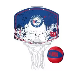 Image of Wilson Nba Team Mini Hoop Philadelphia 76Ers, Red, Unisex, Balls & Gear, WTBA1302PHI