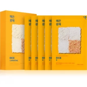 Image of Holika Holika Pure Essence Rice Brightening and Revitalising Sheet Mask 5x20ml