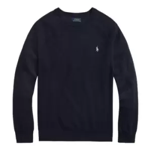 image of Polo Ralph Lauren Polo Ralph Lauren Crew Neck Texture Knit Mens - Blue