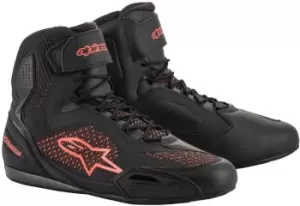 image of Alpinestars Faster 3 Rideknit Motorcycle Shoes, black-red, Size 39, black-red, Size 39