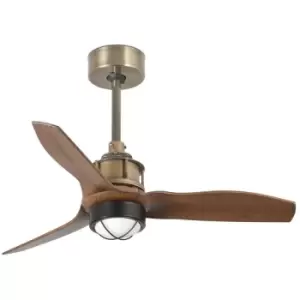 Image of Faro just - LED Old Gold, Wood Ceiling Fan 81cm Smart - Remote Included, 3000K