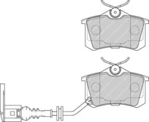 image of Ferodo FDB1645 Brake Pad Set Rear Axle Premier Car