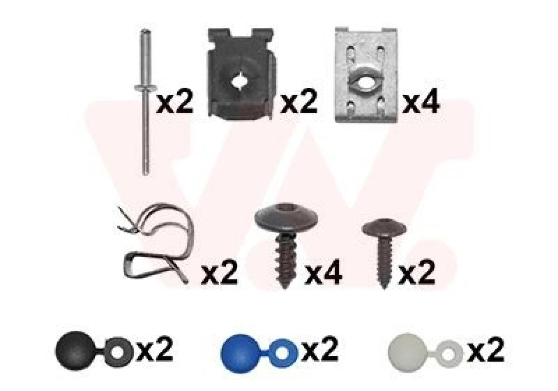 Image of VAN WEZEL Mounting Kit, bumper VAN WEZEL 5894793
