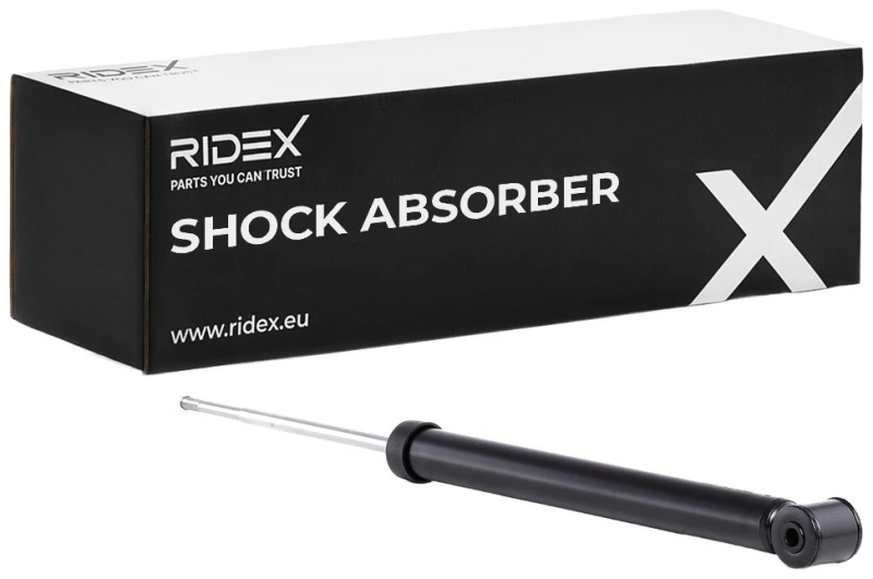 Image of RIDEX 854S1101 Shock absorber Rear Axle, Gas Pressure, Twin-Tube, Spring-bearing Damper, Top pin Shock Absorber (854)