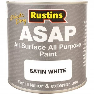 image of Rustins ASAP All Surface All Purpose Paint White 500ml