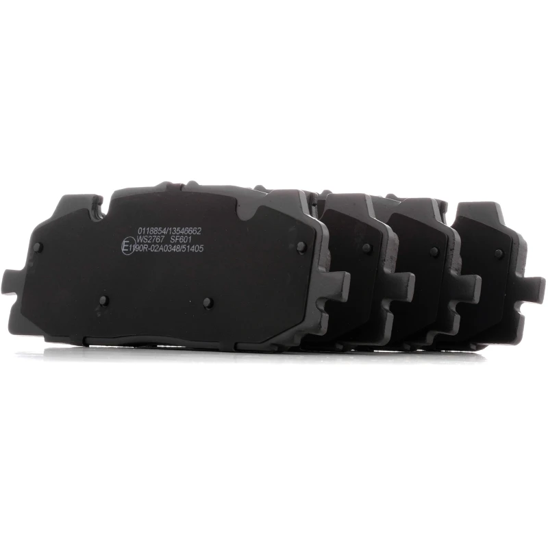 Image of RIDEX 402B1161 Brake pad set Front Axle, excl. wear warning contact, with anti-squeak plate Brake Pad Set,disc brake (402)