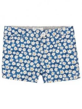 Image of Fat Face Girls Alice Daisy Chino Shorts - Navy, Size Age: 9-10 Years, Women