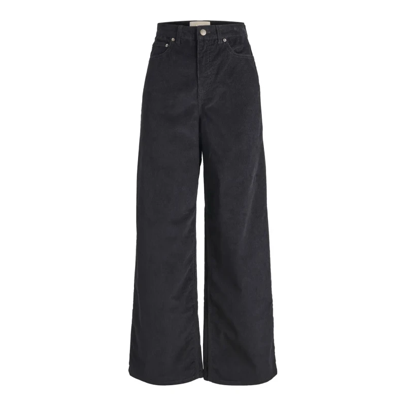 Image of jack & jones Womens high waist velvet pants Jack & Jones Gelly SN Noir Female 32x32