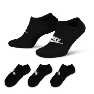 image of Nike Sportswear Everyday Essential No-Show Socks 3 Pairs - Black