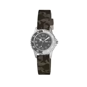 image of Tikkers Grey Camo Silicone Strap Grey Case Watch TK0211