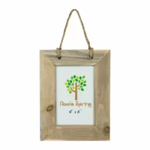 Image of Rustic Hearts Hanging Photo Frame - 6 x 4' - Natural - Nicola Spring